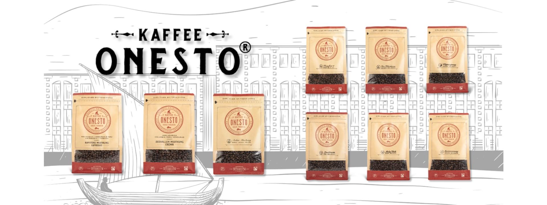 Kaffee Onesto Sortimentsübersicht