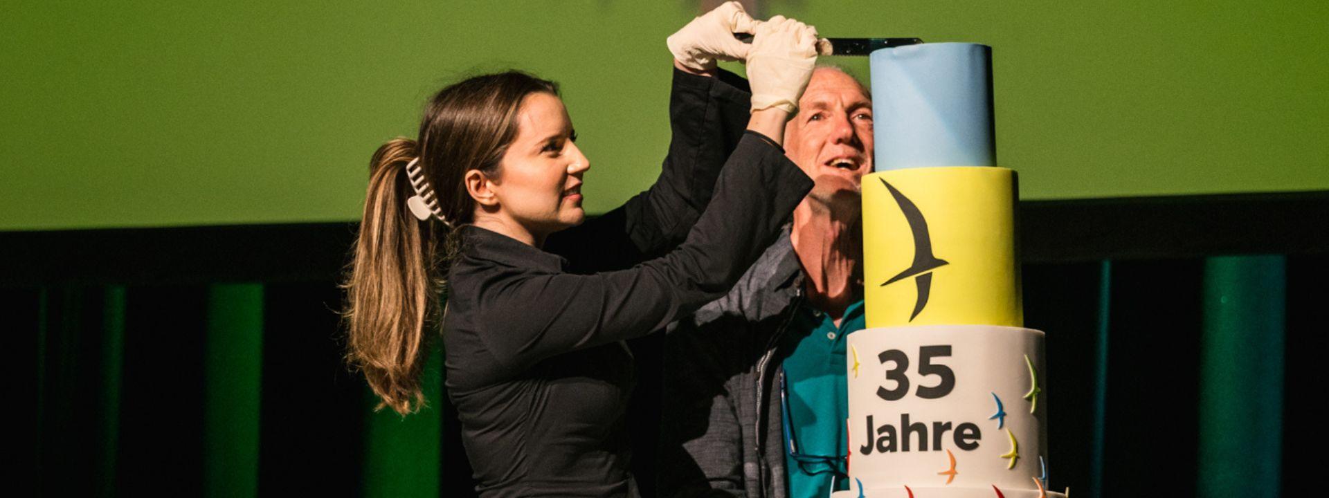 Torte anschneiden 35 Jahre ABS